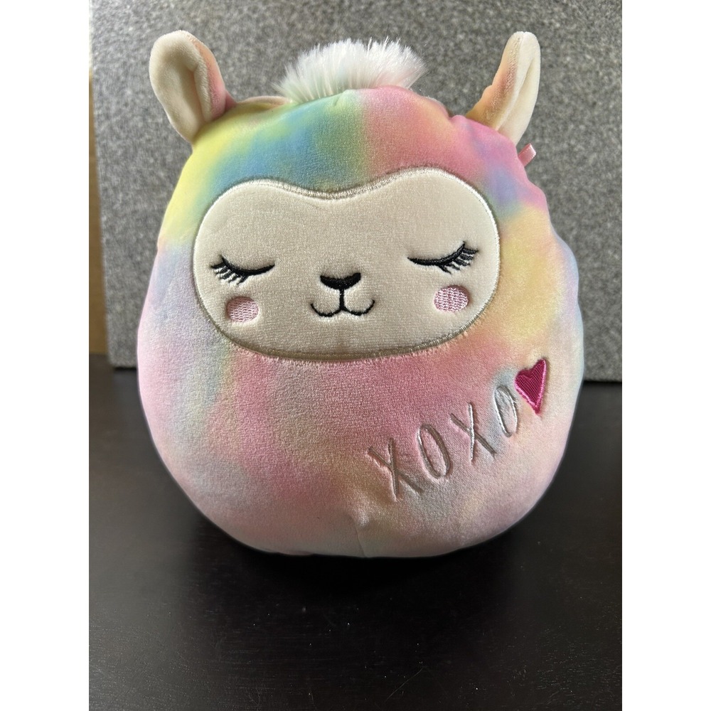 Squishmallow Leslie the Tie Dyed Llama Lamb 8 inch Plush Toy